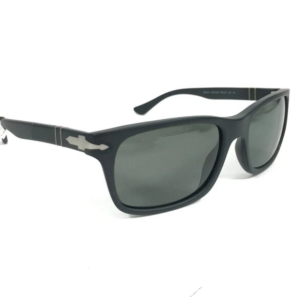 Persol PO 3048‑S 9000/58 Sunglasses Matte Black Frame / Polarized Grey Lenses 58 - Picture 1 of 3